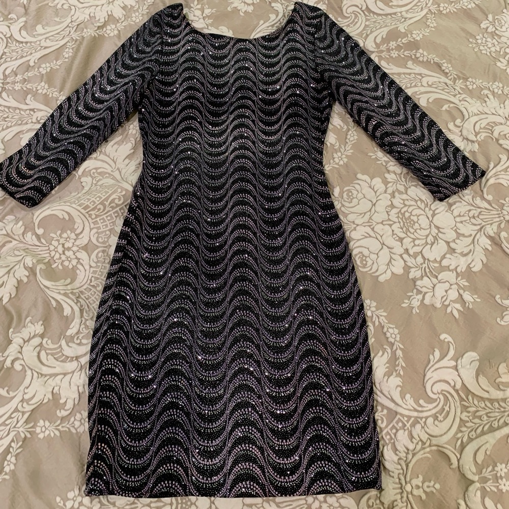 Sparkly black cocktail dress